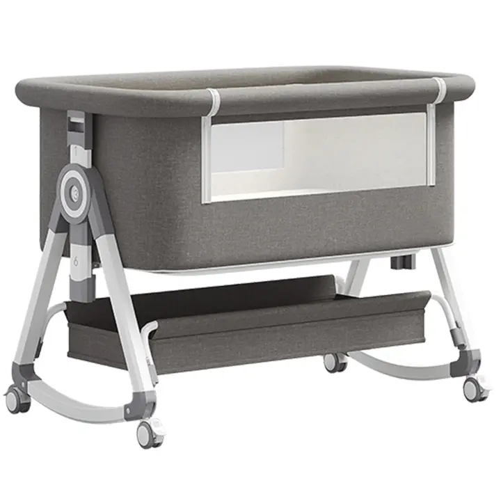 EU Children Store - Cuna 3 en 1, Cuna de colecho, Cuna Mecedora, Ajuste de Altura e inclinación del colchón, 4 Ruedas con Freno, Colchón Ergonómico - 1