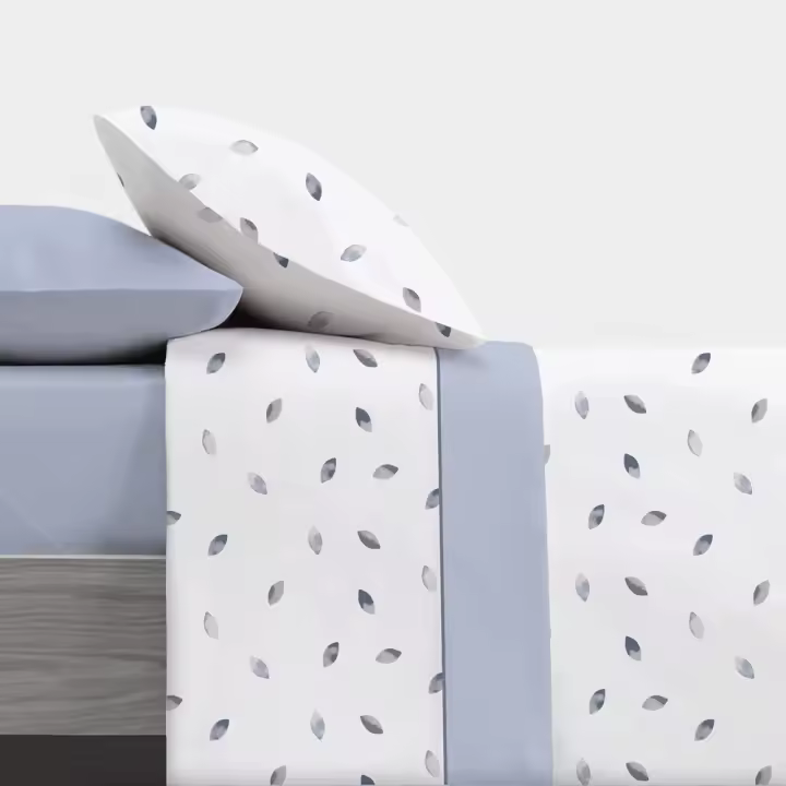 Juego de Sábanas Carpe Diem Estampadas Foil Azul - 1