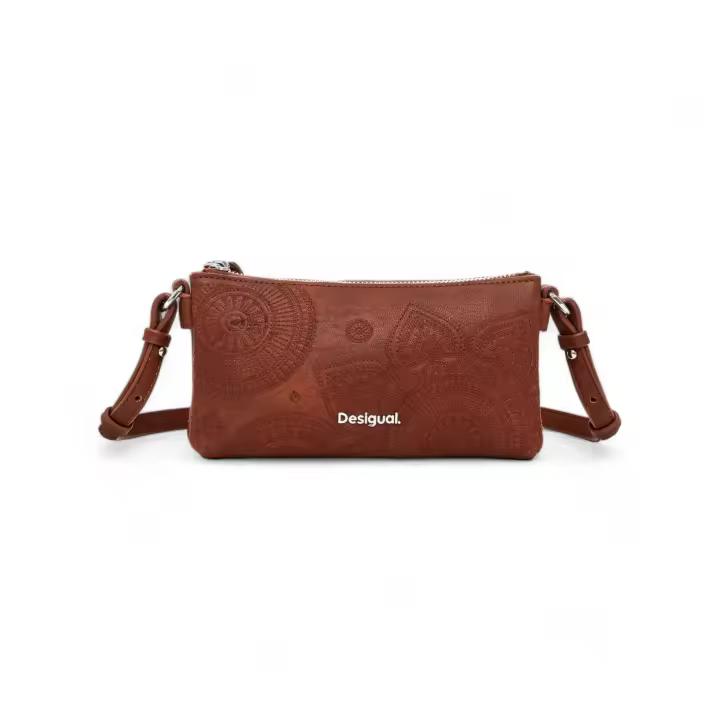 Desigual | Mujer | Bolso S bordados marrón - 1
