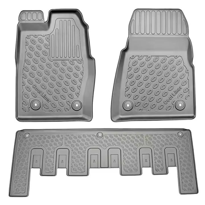 Alfombrillas delanteras de goma tipo cubeta Ford Tourneo Custom con cambio Manual desde 2018- - 1