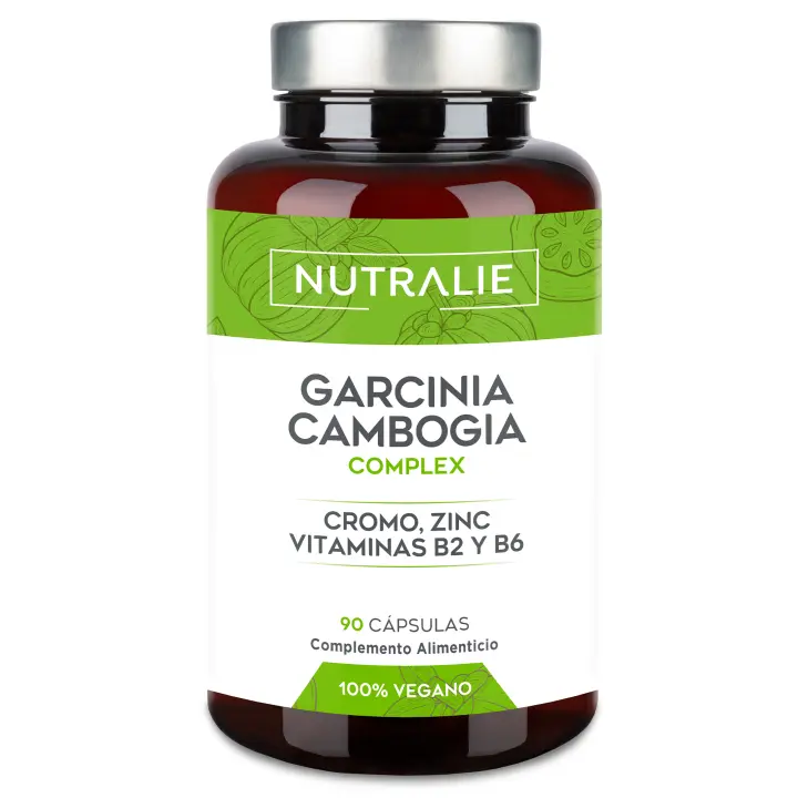 Garcinia Cambogia Extra Fuerte - 2000mg 60% HCA - 90 Cápsulas - Efectivo Potente Rápido - Cromo + Zinc + B2 + B6 - para Mujer y Hombre - 90 Cápsulas Nutralie - 1