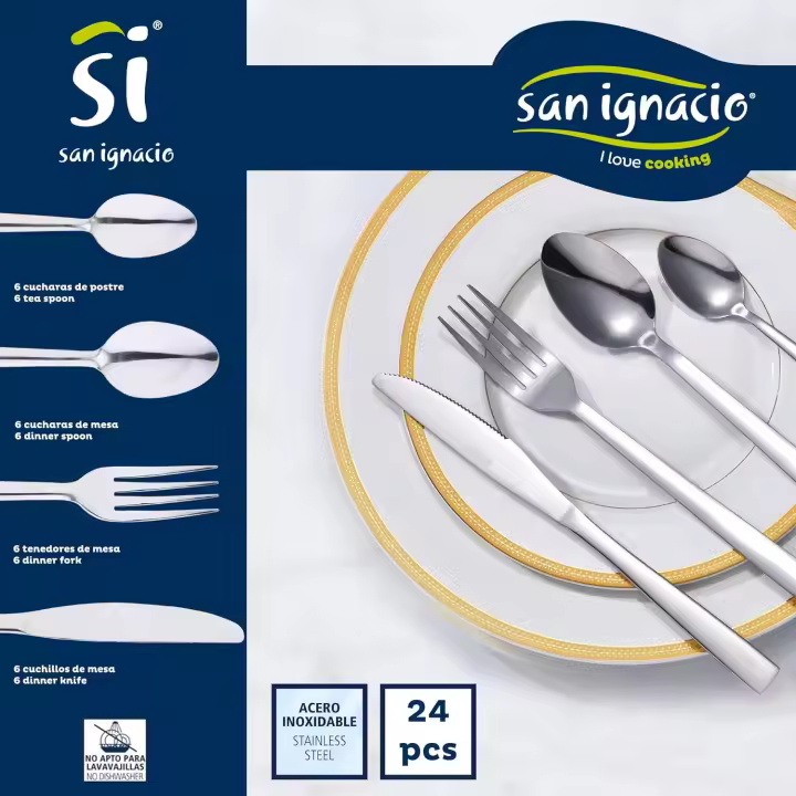 Set 24Pcs Cubertería en Acero Inoxidable Delta San Ignacio - 1