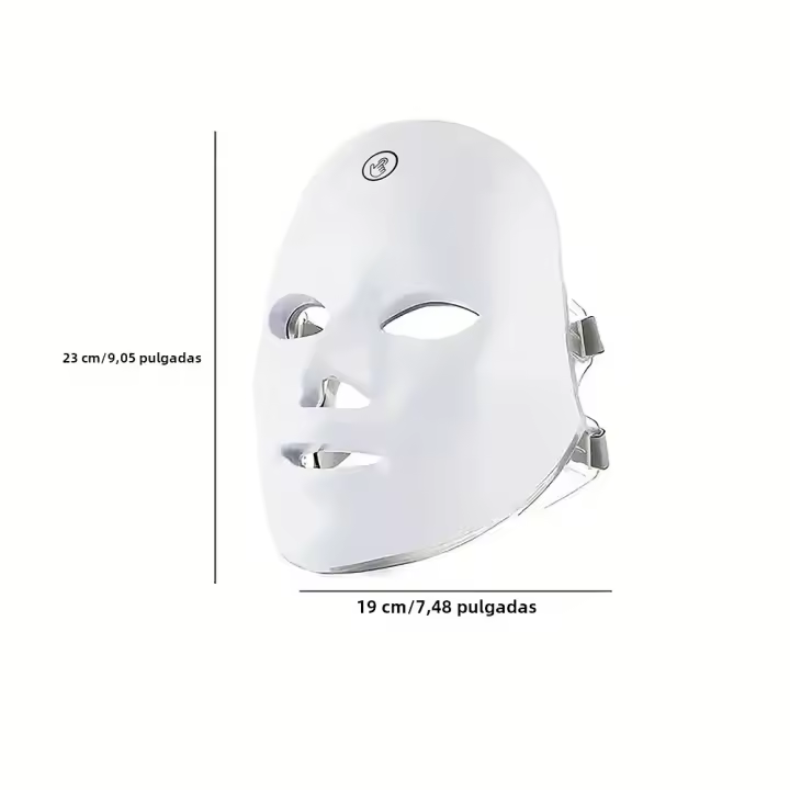 Máscara De Belleza LED Fotón Recargable Con Siete Colores Instrumento De Belleza Para El Hogar Rejuvenecimiento De Piel Levantamiento Y Blanqueamiento Facial - 1