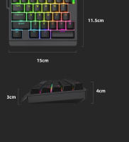 TECLADO MECÁNICO HE30 29 TECLAS MAGNETIC SWITCH TRIGGERS RÁPIDOS GAMER E-SPORTS USB CONECTADO a TRAVÉS DE CABLE Multicolor - details 11