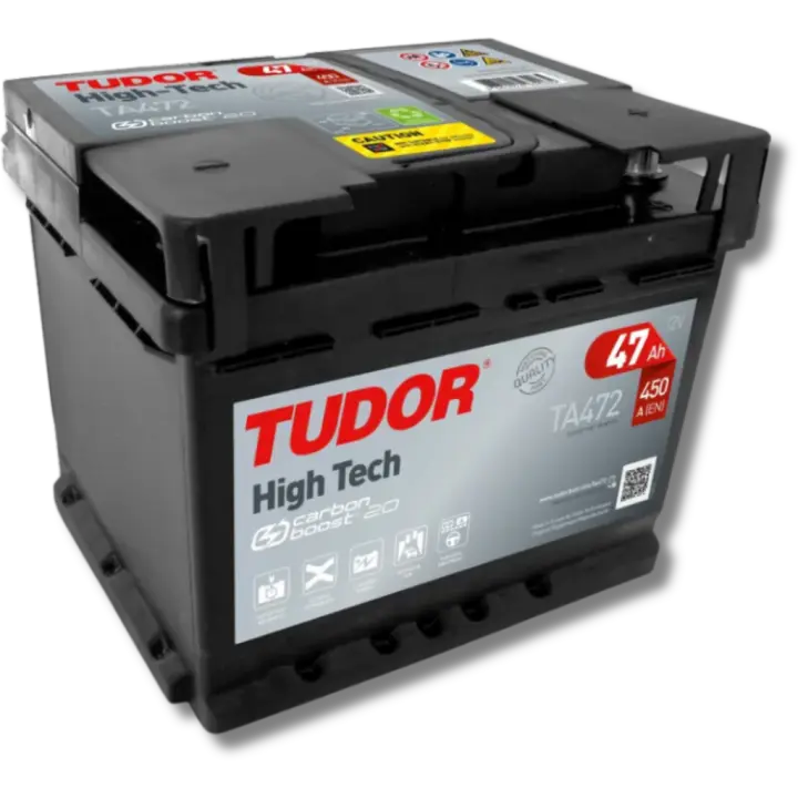 Batería de coche Tudor TA472 High-Tech. 12V - 47Ah/450A (EN) Caja LB1 - 1