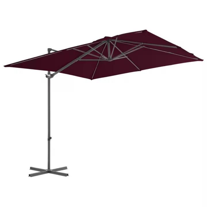Sombrilla Jardín voladiza Palo de Maple Burdeos 250x250 cm - 1