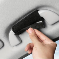 4Pcs Fundas Para Manijas De Techo De Coche En Tela De Gamuza Suave Decoración De Apoyo De Mano Para Interior Automóvil Protección De Guantes - details 2