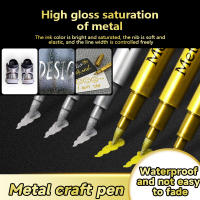 Marcadores Permanentes De Metal Dorado Y Plateado Para Arte Ilustración Manualidades Scrapbooking Y Epoxy Resina Modelo - details 2