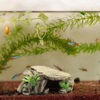 Decoración De Acuario Para Tortugas Y Lagartos Piso De Bañado Artificiales Refugio De Resina Simulación Piedra Ornamento Para Peces Terrapinos Sapo - details 4