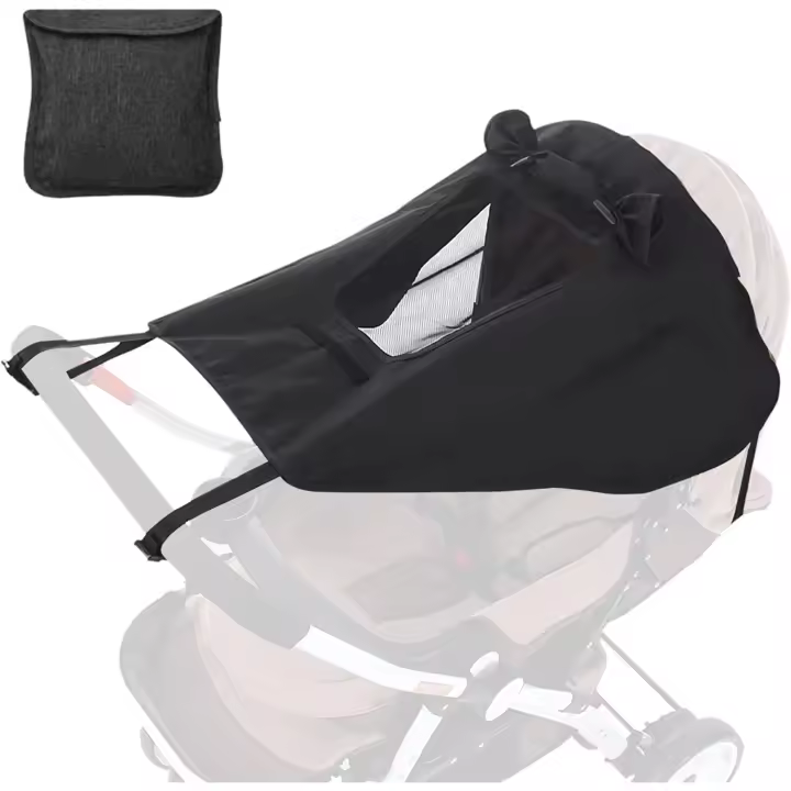 Sun Sail para cochecitos con protección UV 50 +, toldo ajustable, universal con ventana de visualización y alas de sombra extra anchas - 1
