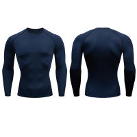 Camiseta De Compresión Para Hombre Fitness Con Manga Larga Deporte Ropa De Entrenamiento Correr Tops Secado Rápido Antirrash Gimnasio Sportswear - details 3