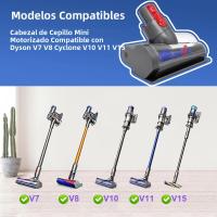 Cabeza De Cepillo Motorizada Mini Compatible Con Dyson V7 V8 Cyclone V10 V11V15 Para Cama Y Muebles Herramienta De Aspiradora - details 1