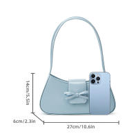Bolso De Hombro PU Estilo Calle De Nueva York Con Bandeja Reflectante Impresión | Diseño Versátil Para Comunicación Y Fitness - details 9