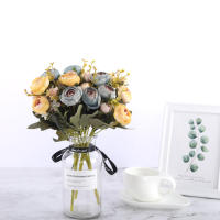 Rosas Artificiales De Seda Europea 30CM Para Decoración De Bodas Fiesta Navidad Vaso De Casa Accesorios De Arreglo Floral - details 2