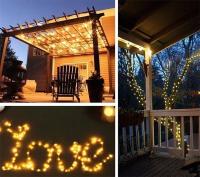 Guirnalda Solar De Navidad Decorativa LED De Hilo De Cobre Para Exteriores 4/7/12/22/32M Luces De Fiesta Para Hogar Bodas Jardín - details 11