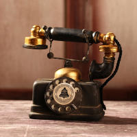 Teléfono De Línea Vintage Retro Estilo Antiguo Exquisito Trabajo Ornamento De Escritorio Para Hogar Hotel Oficina - details 0