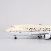 Modelo De Avión B747-400 De Saudi Arabian Airlines 47CM Escala 1/150 Con Luz Y Ruedas Material De Resina Juguetes Para Niños - details 0