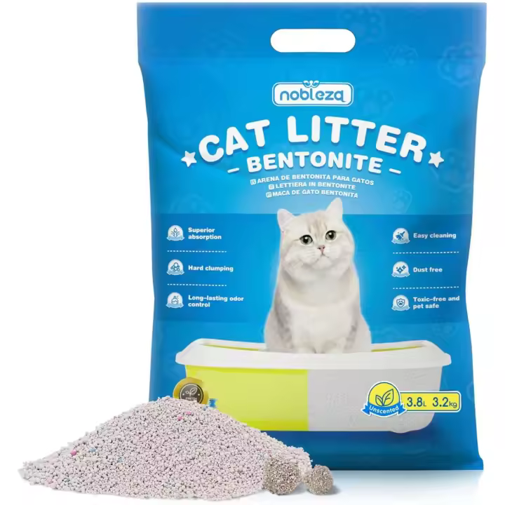 Arena aglomerante de bentonita para gatos aroma limón Nobleza - 1