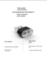 Luz LED Mini USB Para Coche Iluminación Atmosfera Interior Decorativa Neón Universal PC Plug And Play Para Emergencias - details 8