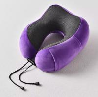 Almohada de viaje suave en forma de U, cojín Cervical de espuma viscoelástica para el cuello y el avión - details 5