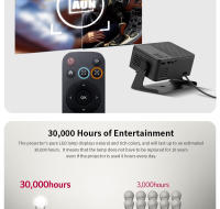 Proyector Portátil AUN A32 pro Android 13 Mini LED 3D WIFI Para Teléfono Y Computadora Video 4K Película 1080P Teatro En Casa - details 13