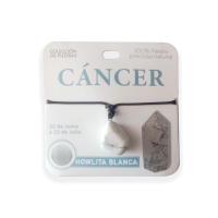 Mind Souls Zodíaco CÁNCER - Colgante, Pulsera o Llavero piedra Howlita Blanca - details 0