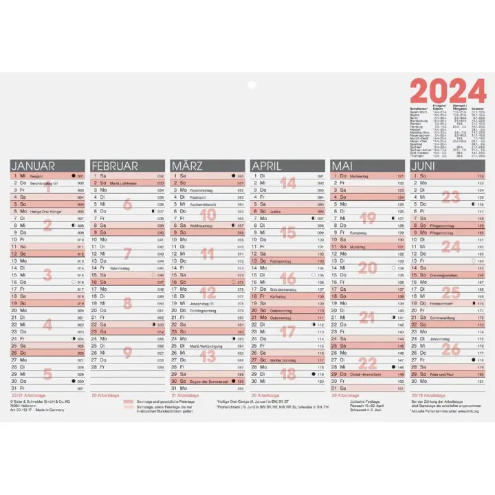 Calendario de mesa Bells, calendario de mesa, 2025, DIN A4 apaisado - 1