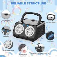 Máquina De Burbujas Automática Con 2 Ventiladores Producción De 50000+ Burbujas Por Minuto Juguetes Portátiles Para Niños - details 2