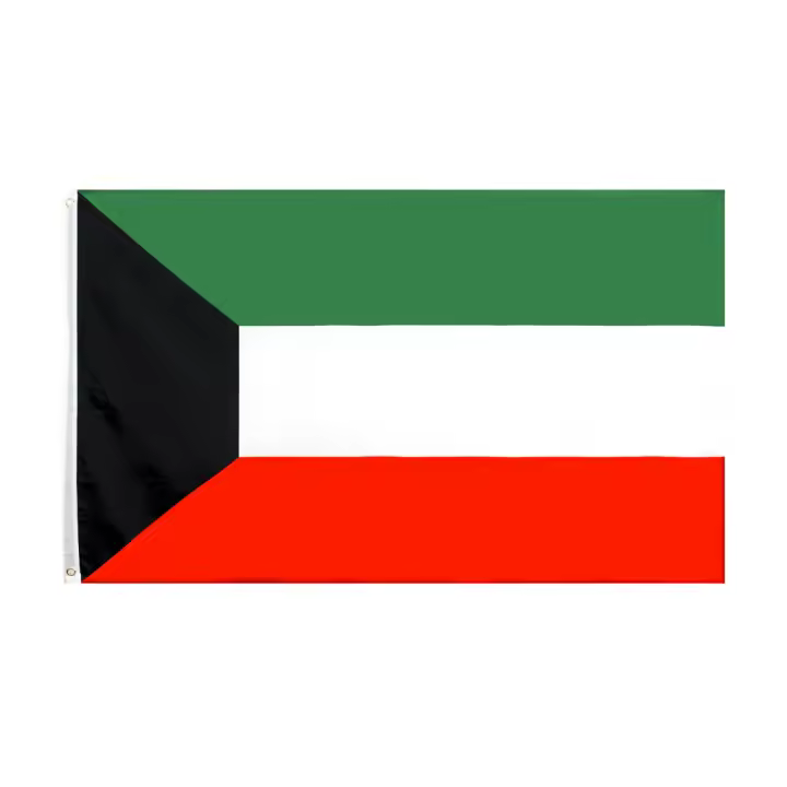 Bandera De Kuwait 90x150 Cm Para Decoración Material Poliéster Estilo Colgante Personalizable Sin Químicos Originales De China - 1