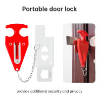 Sistema De Seguridad Anti-Robo FUERS Con Alarma De Puerta Inalámbrica Y Cerradura 120dB Kit De Seguridad Doméstica Portátil Antirrobo Para Hoteles Apartamentos Dormitorios Baños Y Habitaciones - details 5