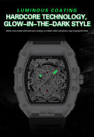 Reloj De Cuarzo Para Hombre En Forma De Barril Luminoso Y Personalizado De Silicona Alta Gama Calendario Integrado Resistente Al Agua Y Al Choque Estilo Transparente - details 2