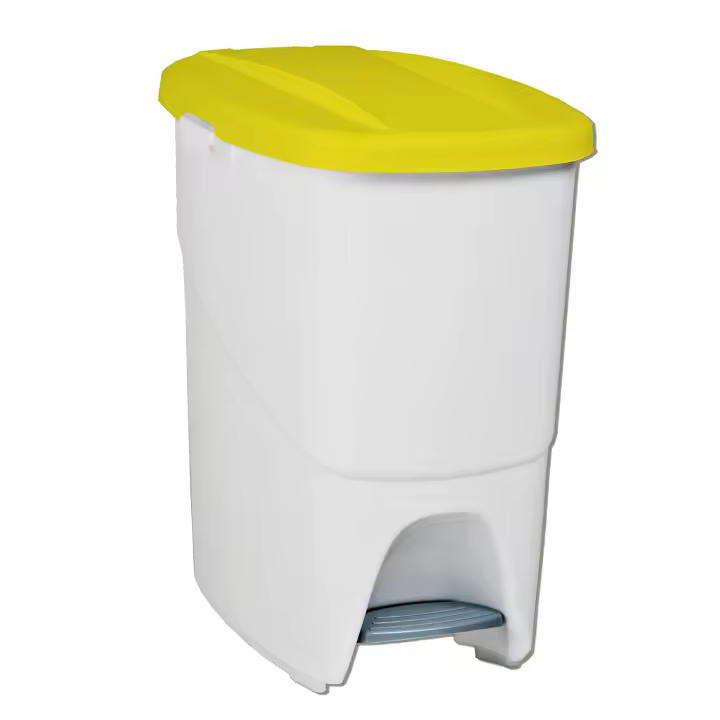 Denox Pedalbin Ecológico 25 Litros con Separador de Compartimentos y Enganches Laterales para Reciclaje de Residuos - 1
