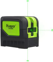 Huepar 9300G Nivel De Láser Verde Con Puntos De Plomo Para Soldadura Y Posicionamiento De Referencia Tamaño 15x13x11 Cm Precisión Mm a 10m Clase De Láser 2 IEC/EN60825-1/2014 Poder <1mW Fuente De Alimentación 2 * AA (LR6) Distancia De Trabajo 60m (100 ... - details 2