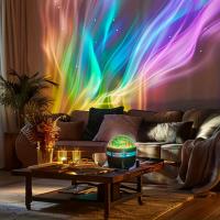 Luz Nocturna LED RGB Estelar Con Control Remoto Para Decoración De Habitaciones De Niños Y Fiestas Auto-Rotación 7 Modos USB Incluido - details 4