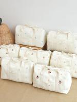 Bolso De Mano Grande De Viaje Corto Con Bordado Capacidad Alta Estilo Mochila Bolsa De Diaper Un Hombro Recibido Fácil Boston - details 2