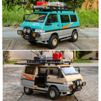 Modelo De Coche Mitsubishi Delica 1:24 RV De Camping Con Luz Y Música Vehículo Off-Road a Escala Puertas Abiertas Regalo De Navidad Para Niños Mayores De 14 Años Metal - details 18