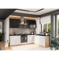 Muebles Cocina completa en L 200 260 cms color Gris Claro y Negro ref-43c - details 0
