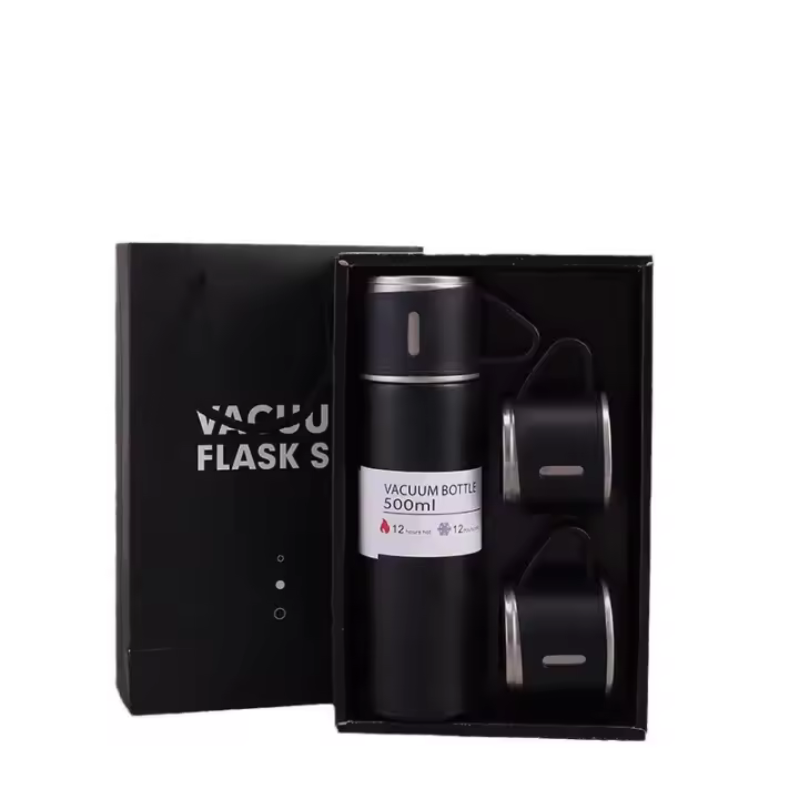 Botella Termo De Acero Inoxidable 500ML Con Isolación Térmica Para Oficina Y Negocios Set De Regalo Para Parejas Botella De Agua Caliente Para Uso Exterior - 1