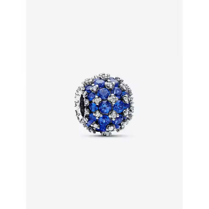 Pandora - Charm Redondo Azul con pavé brillante-Plata de Legislación - 1