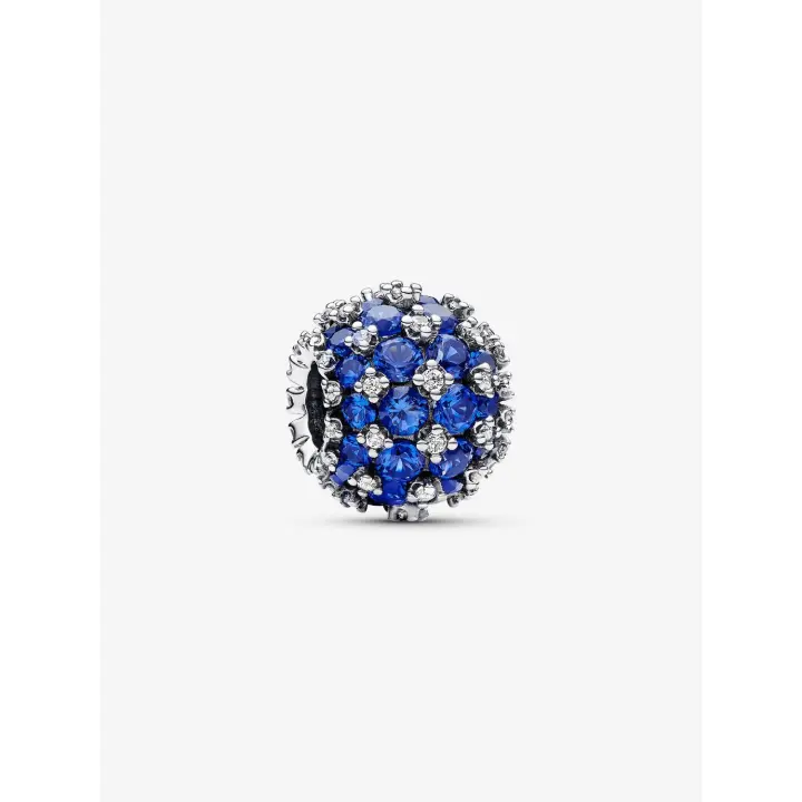 Pandora - Charm Redondo Azul con pavé brillante-Plata de Legislación - 1