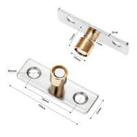 2 Pcs Locador De Puerta De Metal Y Madera Con Cabeza De Cobre Tono 8/10/12mm Diámetro 49*15mm Herramienta Para Puertas Deslizantes Y De Madera - details 7