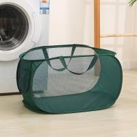Cesta De Ropa Durable Y Plegable Con Malla Y Bolsillo Lateral Hamper De Almacenamiento De Ropa Con Reinforced Pop up - details 6