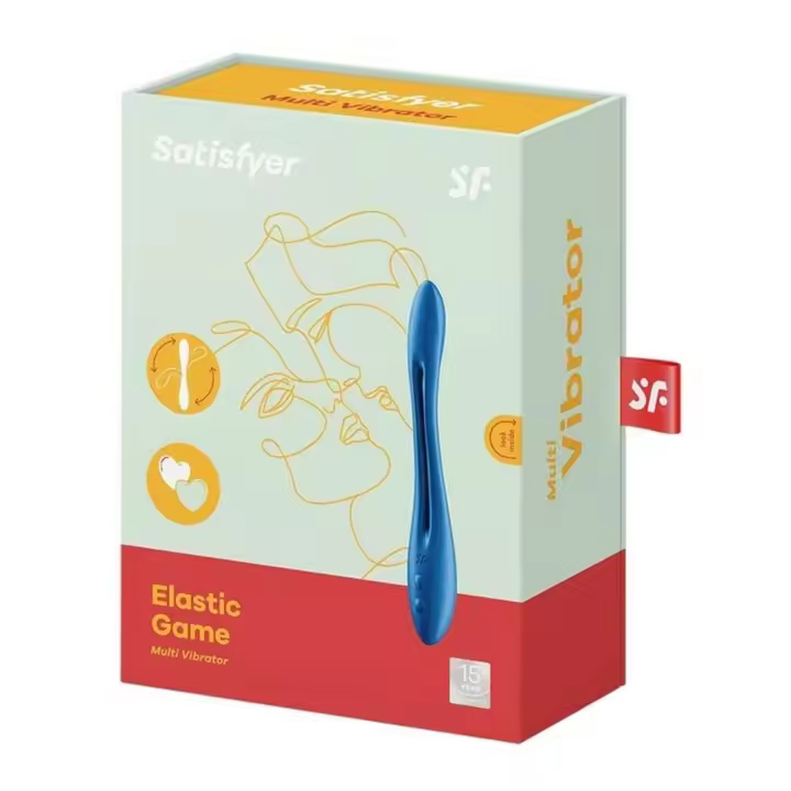 SATISFYER ELASTIC GAME MULTI-VIBRADOR AZUL - 1