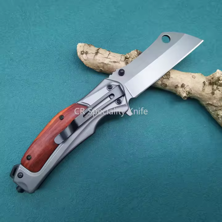 Cuchillo Plegable BK DA107 Con Mango De Madera Hoja De Acero Inoxidable 5Cr15Mov Multiusos Para Supervivencia EDC Herramienta De Bolsillo Para Actividades Al Aire Libre - 1