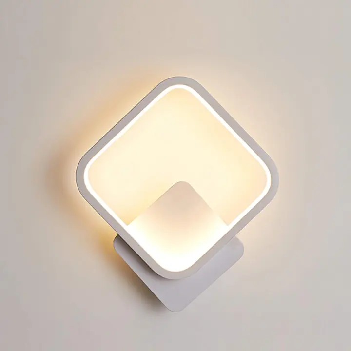 Aplique de pared interior LED lámpara de pared cuadrada 12W Luz de pared moderna Blanca Cálida para pasillo dormitorio habitación de estar Escalera - 1