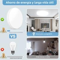 Lámpara De Techo LED Ultrafina Y Redonda Para Habitación Iluminación Moderna Para El Hogar Luz De Habitación Con Fuente De Luz Incluida Control De Brillo Y Montaje En Superficie - details 3
