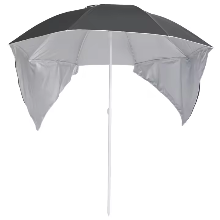 Sombrilla de Playa con Paredes laterales gris antracita 215 cm - 1