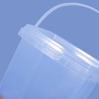Cubeta De Plástico Transparente BPA-Free Con Tapa Airtight Para Almacenamiento De Alimentos En Línea 280ML/500ML/1L/2L - details 6