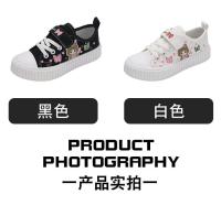 Zapatos De Lona Para Niñas Dibujos Animados Ligeros Y Cómodos Zapatillas Deportivas Planas Para Estudiantes Verano Antideslizantes Tela Superior PU Cierre De Correas EVA Para El Acolchado Suela De Goma - details 7
