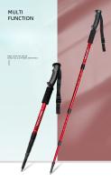 Bastón De Caminar Telescopio De Aluminio Ultraligero Absorbedor De Impacto Para Senderismo Con Punta De Acero Tungsteno Carbono Y Manija De Goma - details 0